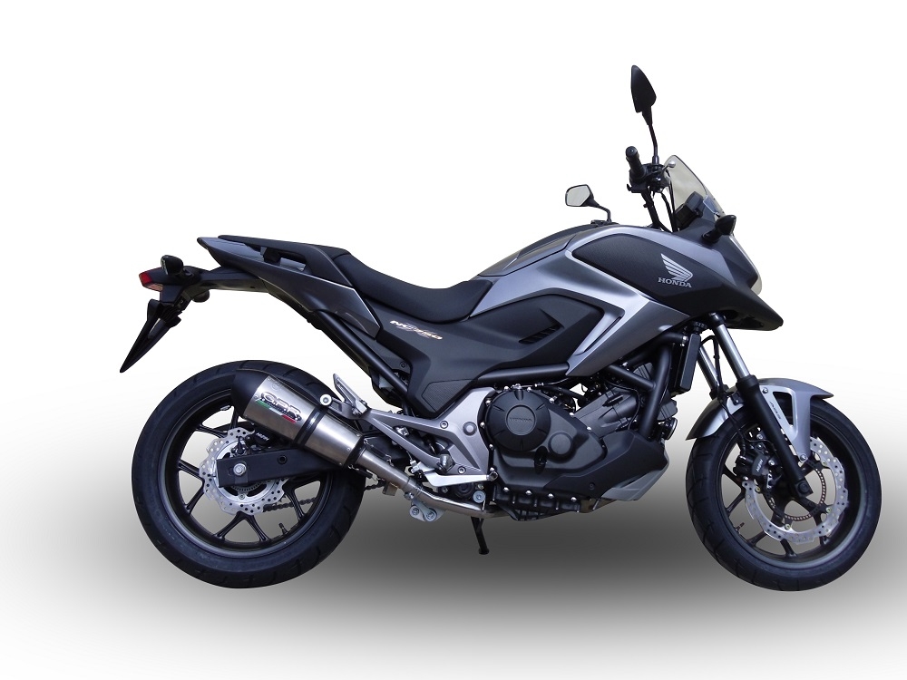 Escape compatible con Honda Nc 750 X - S Dct 2021-2023, GP Evo4 Titanium, Escape legal, homologado, silenciador con db killer desmontable y tubo de conexión específico 