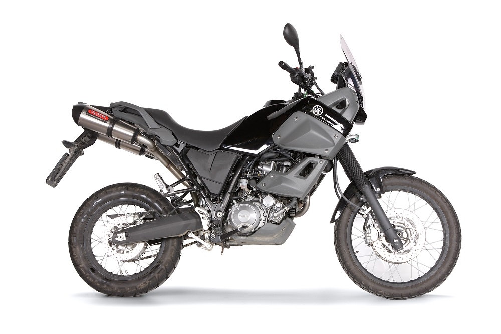 Escape compatible con Yamaha Xt 660 Z Teneré 2008-2016, Gpe Ann. titanium, Par de terminales de escape homologados, con db killer extraíbles y tubos de conexión específicos 