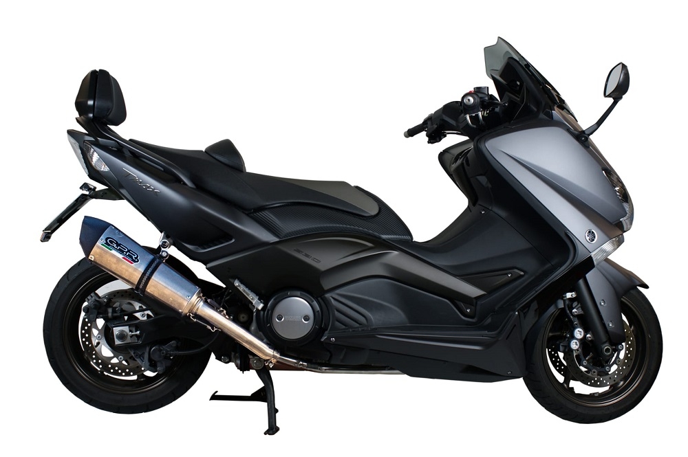 Escape compatible con Yamaha T-Max 500 2001-2011, Gpe Ann. titanium, Escape completo homologado y legal, incluido db killer extraíble 