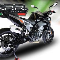 Escape compatible con Ktm Duke 790 2017-2020, Albus Evo4, Escape legal, homologado, silenciador con db killer desmontable y tubo de conexión específico 