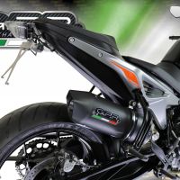 Escape compatible con Ktm Duke 790 2021-2024, Furore Evo4 Nero, Escape legal, homologado, silenciador con db killer desmontable y tubo de conexión específico 