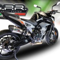 Escape compatible con Ktm Duke 790 2021-2024, GP Evo4 Titanium, Escape legal, homologado, silenciador con db killer desmontable y tubo de conexión específico 