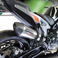 Escape compatible con Ktm Duke 790 2021-2024, GP Evo4 Titanium, Escape legal, homologado, silenciador con db killer desmontable y tubo de conexión específico 