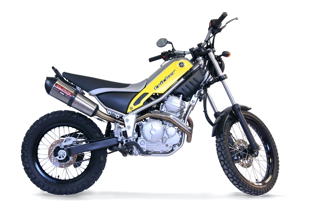 Escape compatible con Yamaha Tricker 250 2005-2008, Gpe Ann. titanium, Escape completo homologado y legal, incluido db killer extraíble 