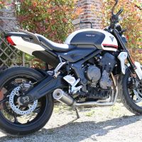 Escape compatible con Triumph Trident 660 2021-2024, M3 Inox , Escape completo, no legal para países de la UE, con db killer extraíble 