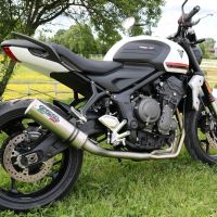 Escape compatible con Triumph Trident 660 2021-2024, M3 Inox , Escape completo, no legal para países de la UE, con db killer extraíble 