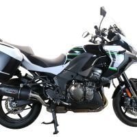 Escape compatible con Kawasaki Versys 1000 I.E. 2019-2020, Furore Evo4 Nero, Escape legal, homologado, silenciador con db killer desmontable y tubo de conexión específico 