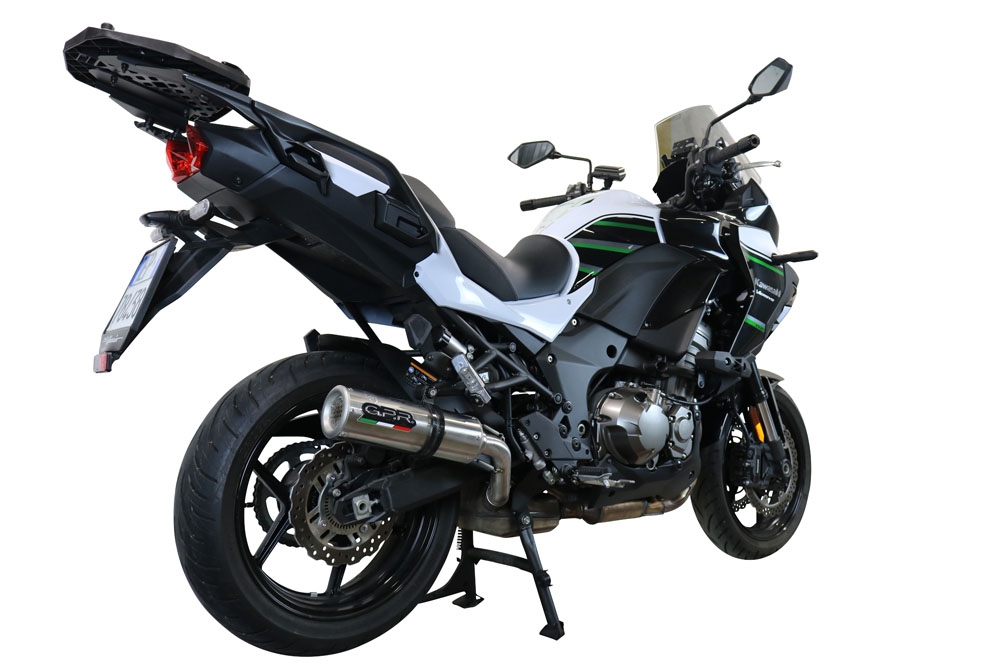 Escape compatible con Kawasaki Versys 1000 I.E. 2019-2020, M3 Inox , Escape legal, homologado, silenciador con db killer desmontable y tubo de conexión específico 