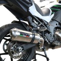 Escape compatible con Kawasaki Versys 1000 I.E. 2019-2020, Satinox , Escape legal, homologado, silenciador con db killer desmontable y tubo de conexión específico 