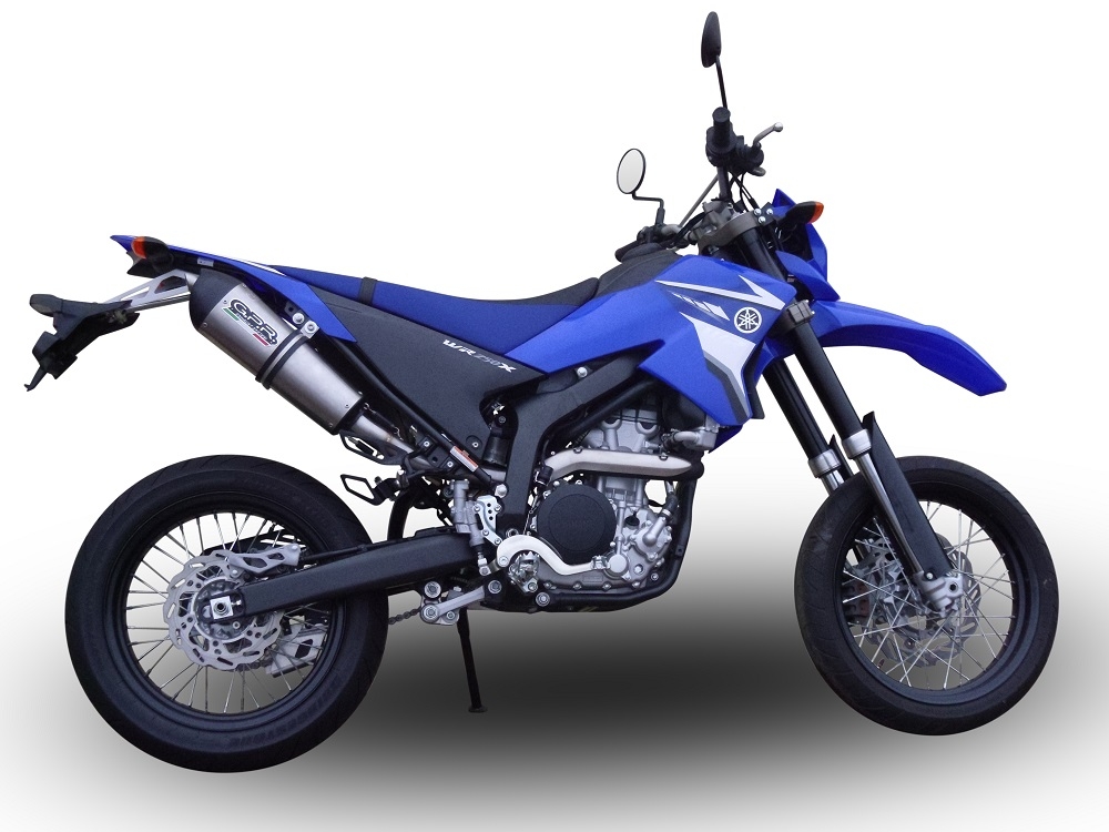 Escape compatible con Yamaha WR 250 X-R 2007-2019, Gpe Ann. titanium, Escape legal, homologado, silenciador con db killer desmontable y tubo de conexión específico 