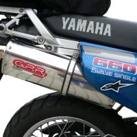 Escape compatible con Yamaha Xtz 660 Teneré 1991-1998, Trioval, Escape legal, homologado, silenciador con db killer desmontable y tubo de conexión específico 