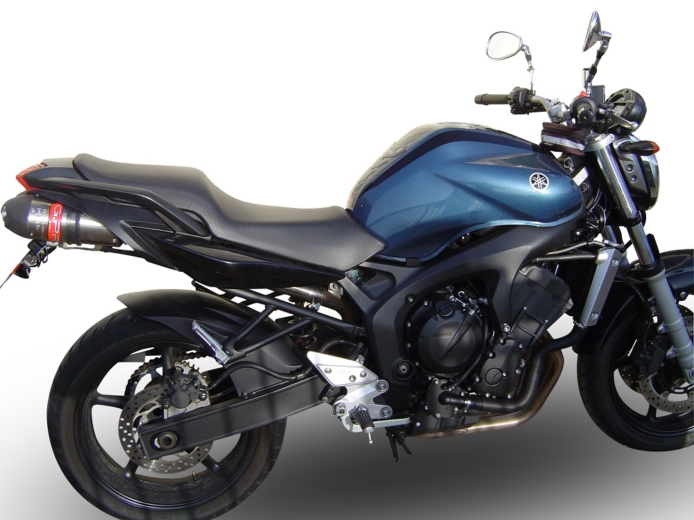 Escape compatible con Yamaha Fz6 600-Fazer S1-S2 2004-2013, Gpe Ann. titanium, Par de terminales de escape homologados, con db killer extraíbles y tubos de conexión específicos 