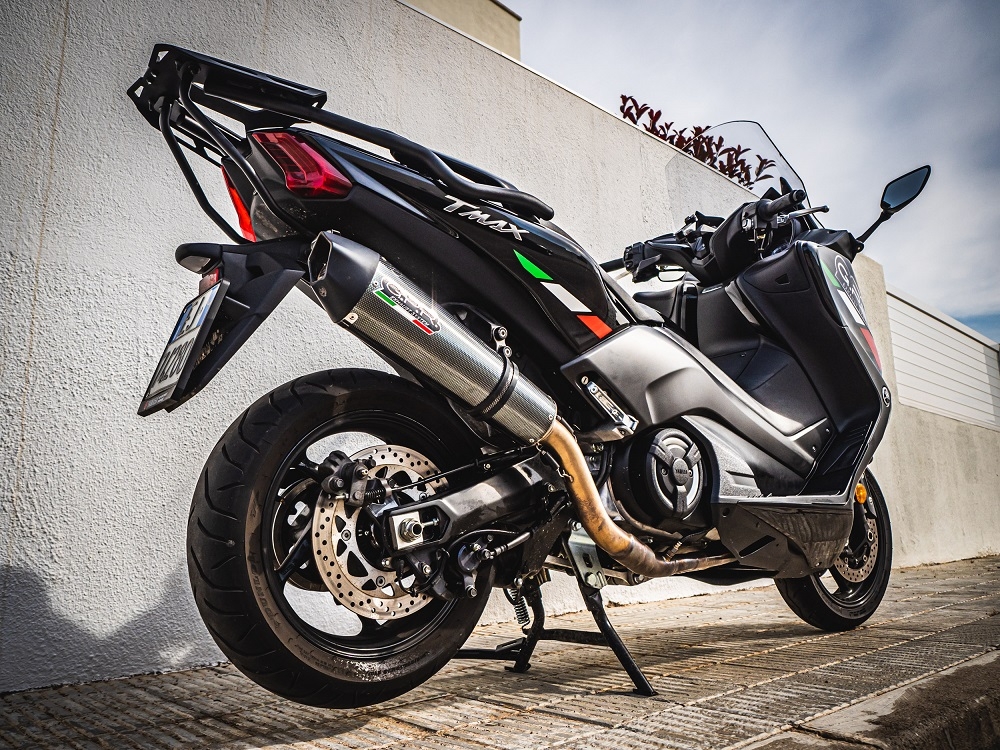 Escape compatible con Yamaha T-Max 560 2022-2024, Gpe Ann. Poppy, Escape completo, no legal para países de la UE, con db killer extraíble 