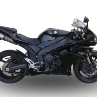 Escape compatible con Yamaha Yzf 1000 R1 2007-2008, Gpe Ann. titanium, Par de terminales de escape homologados, con db killer extraíbles y tubos de conexión específicos 