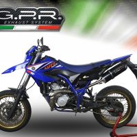 Escape compatible con Yamaha Wr 125 X 2009-2014, Furore Nero, Escape legal, homologado, silenciador con db killer desmontable y tubo de conexión específico 