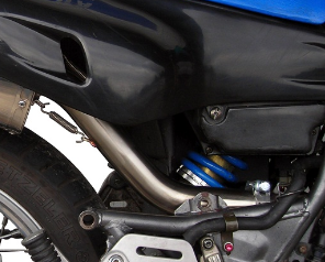 Escape compatible con Yamaha Xt 600 - E - K 1985-2002, Trioval, Escape legal, homologado, silenciador con db killer desmontable y tubo de conexión específico 