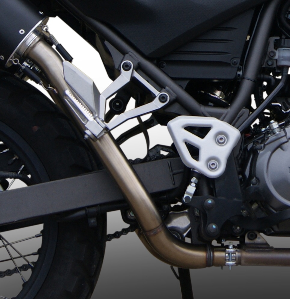 Escape compatible con Yamaha Xt 660 X-R 2004-2014, Trioval, Par de terminales de escape homologados, con db killer extraíbles y tubos de conexión específicos 