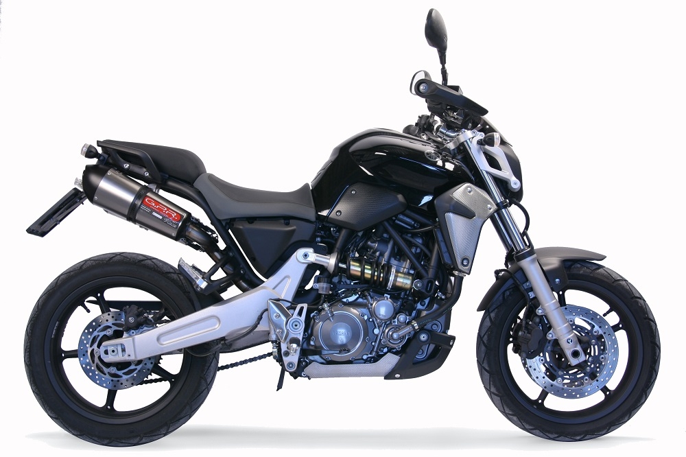 Escape compatible con Yamaha MT03 660 2006-2013, Gpe Ann. titanium, Par de terminales de escape homologados, con db killer extraíbles y tubos de conexión específicos 