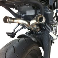 Escape compatible con Yamaha MT03 660 2006-2013, Gpe Ann. titanium, Par de terminales de escape homologados, con db killer extraíbles y tubos de conexión específicos 