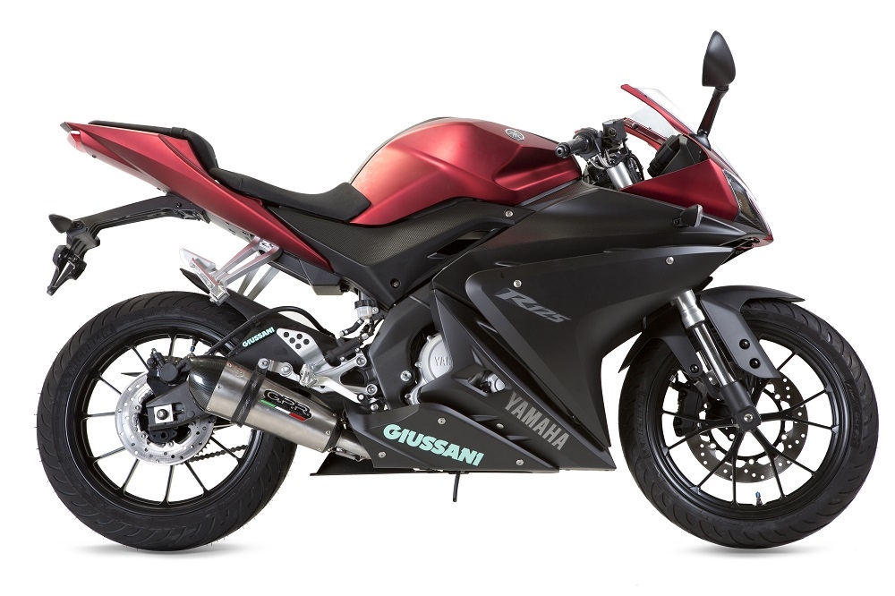 Escape compatible con Yamaha Yzf-R 125 2017-2018, Gpe Ann. titanium, Escape completo, no legal para países de la UE, con db killer extraíble 