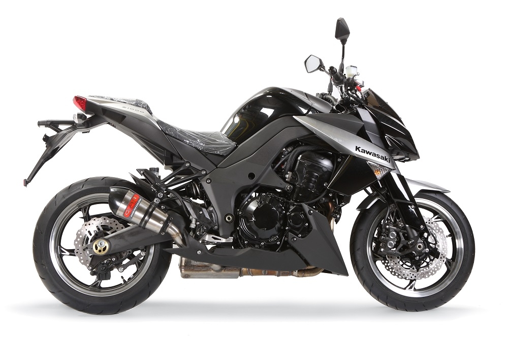Escape compatible con Kawasaki Z 1000 Sx 2011-2016, Gpe Ann. titanium, Par de terminales de escape homologados, con db killer extraíbles y tubos de conexión específicos 