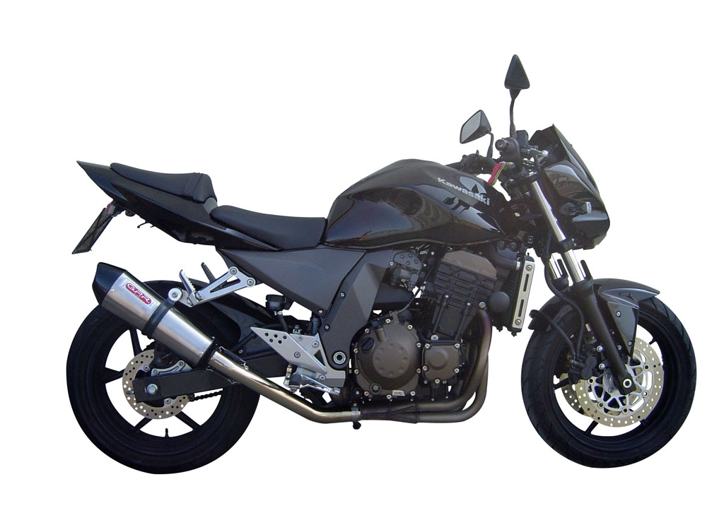 Escape compatible con Kawasaki Z 750 - S 2004-2006, Gpe Ann. titanium, Escape legal, homologado, silenciador con db killer desmontable y tubo de conexión específico 