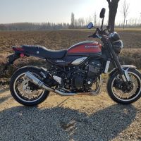 Escape compatible con Kawasaki Z 900 RS 2021-2024, M3 Titanium Natural, Escape legal, homologado, silenciador con db killer desmontable y tubo de conexión específico 