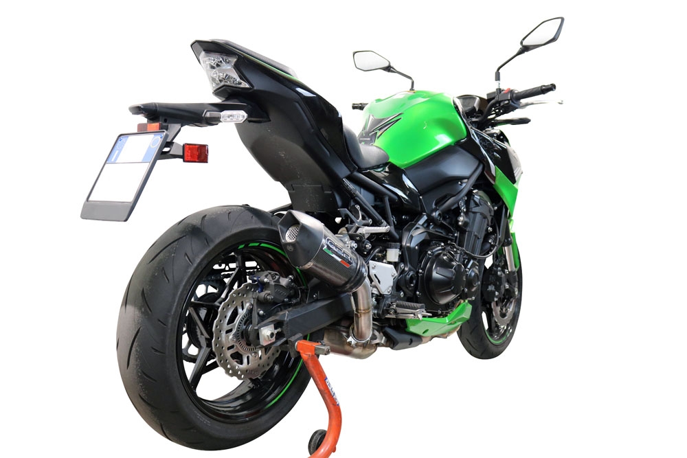 Escape compatible con Kawasaki Z 900 E 2020-2024, Gpe Ann. Poppy, Escape legal, homologado, silenciador con db killer desmontable y tubo de conexión específico 