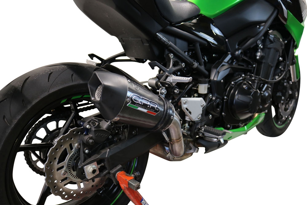 Escape compatible con Kawasaki Z 900 E 2020-2024, Gpe Ann. Poppy, Escape legal, homologado, silenciador con db killer desmontable y tubo de conexión específico 