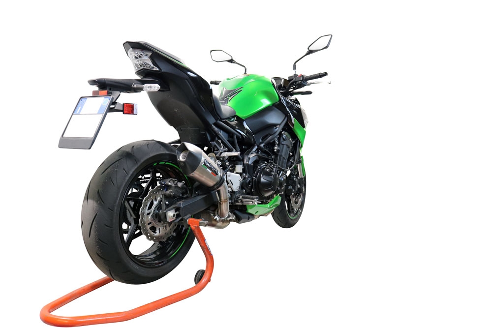 Escape compatible con Kawasaki Z 900 E 2020-2024, Gpe Ann. titanium, Escape legal, homologado, silenciador con db killer desmontable y tubo de conexión específico 