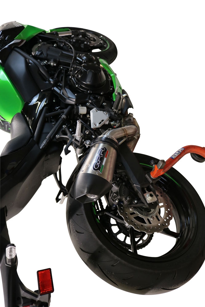 Escape compatible con Kawasaki Z 900 E 2020-2024, Gpe Ann. titanium, Escape legal, homologado, silenciador con db killer desmontable y tubo de conexión específico 