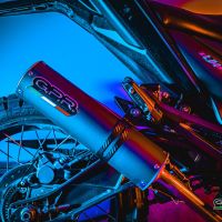 GPR escape compatible con  Zontes Gk 125 2022-2024, M3 Black Titanium, Escape completo homologado y legal,con catalizador incluido db killer extraíble 