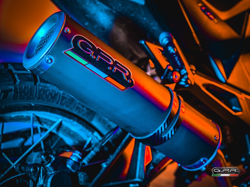 GPR escape compatible con  Zontes Gk 125 2022-2024, M3 Black Titanium, Escape completo homologado y legal,con catalizador incluido db killer extraíble 