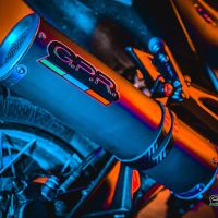 GPR escape compatible con  Zontes Gk 125 2022-2024, M3 Black Titanium, Escape completo homologado y legal,con catalizador incluido db killer extraíble 