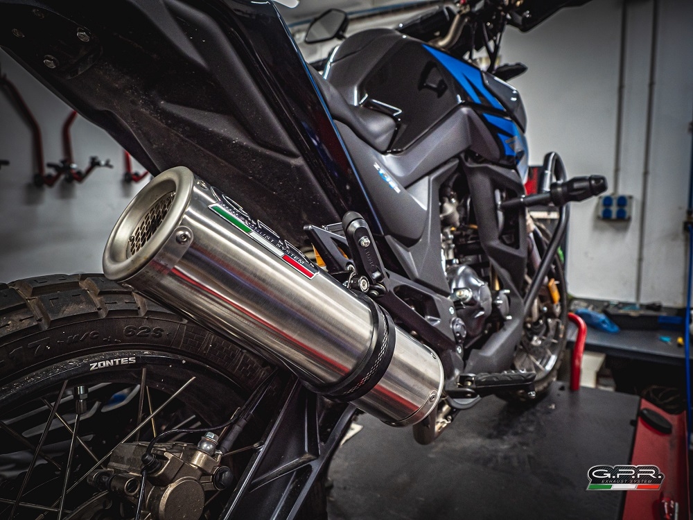 GPR escape compatible con  Zontes Gk 125 2022-2024, M3 Inox , Escape completo homologado y legal,con catalizador incluido db killer extraíble 