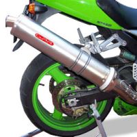 Escape compatible con Kawasaki ZX-12R 2000-2006, Inox Tondo, Silenciador de escape, homologado, montaje con brida específica (bolt-on), con db killer extraíble 