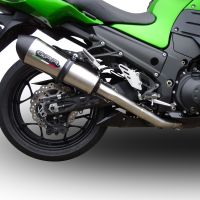 Escape compatible con Kawasaki Zzr 1400 2023-2024, Gpe Ann. titanium, Par de terminales de escape homologados, con db killer extraíbles y tubos de conexión específicos 