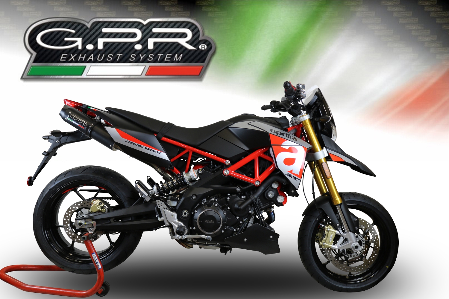 Escape compatible con Aprilia Dorsoduro 900 2017-2020, Furore Evo4 Nero, Par de terminales de escape homologados, con db killer extraíbles y tubos de conexión específicos 