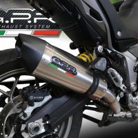 Escape compatible con Ducati Multistrada 950 2017-2020, Gpe Ann. Titanium, Sistema de escape medio lleno, incluido db killer extraíble y tubo de conexión 