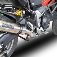 GPR escape compatible con Ducati Multistrada 950 2017-2020, M3 Titanium Natural, Escape semi-completo homologado, con db killer extraible y catalizador 