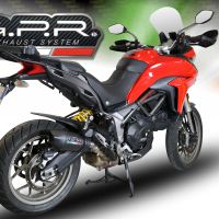 GPR escape compatible con  Ducati Multistrada 950 V2 S 2021-2024, New Grand Prix Evo Black Titanium, Escape legal, homologado, silenciador con db killer desmontable y tubo de conexión específico 