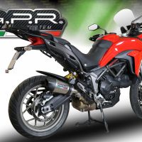 Escape compatible con Ducati Multistrada 950 2021-2024, GP Evo4 Titanium, Escape legal, homologado, silenciador con db killer desmontable y tubo de conexión específico 