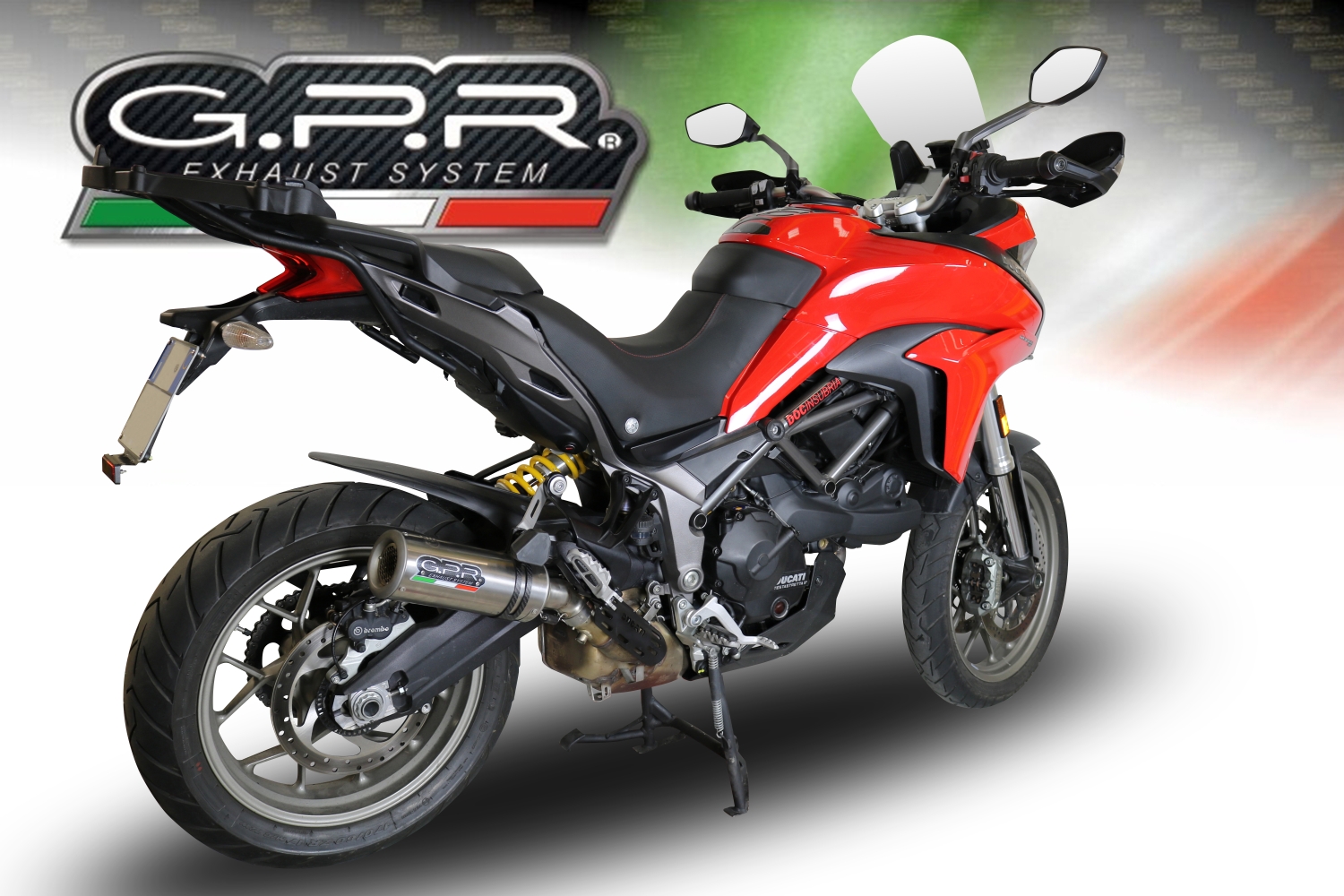 Escape compatible con Ducati Multistrada 950 V2 S 2021-2024, M3 Titanium Natural, Escape legal, homologado, silenciador con db killer desmontable y tubo de conexión específico 