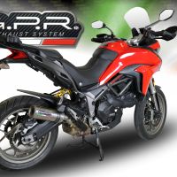 Escape compatible con Ducati Multistrada 950 V2 S 2021-2024, M3 Titanium Natural, Escape legal, homologado, silenciador con db killer desmontable y tubo de conexión específico 