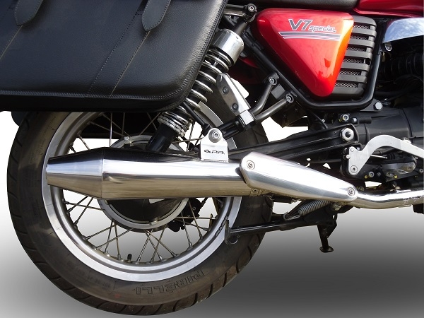 Escape compatible con Bmw R 100 Gs 1987-1996, Vintacone, Escape legal, homologado, silenciador con db killer desmontable y tubo de conexión específico 