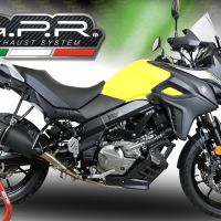 Escape compatible con Suzuki V-Strom DL650 2017-2020, Furore Evo4 Nero, Sistema de escape medio lleno, incluido db killer extraíble y tubo de conexión 