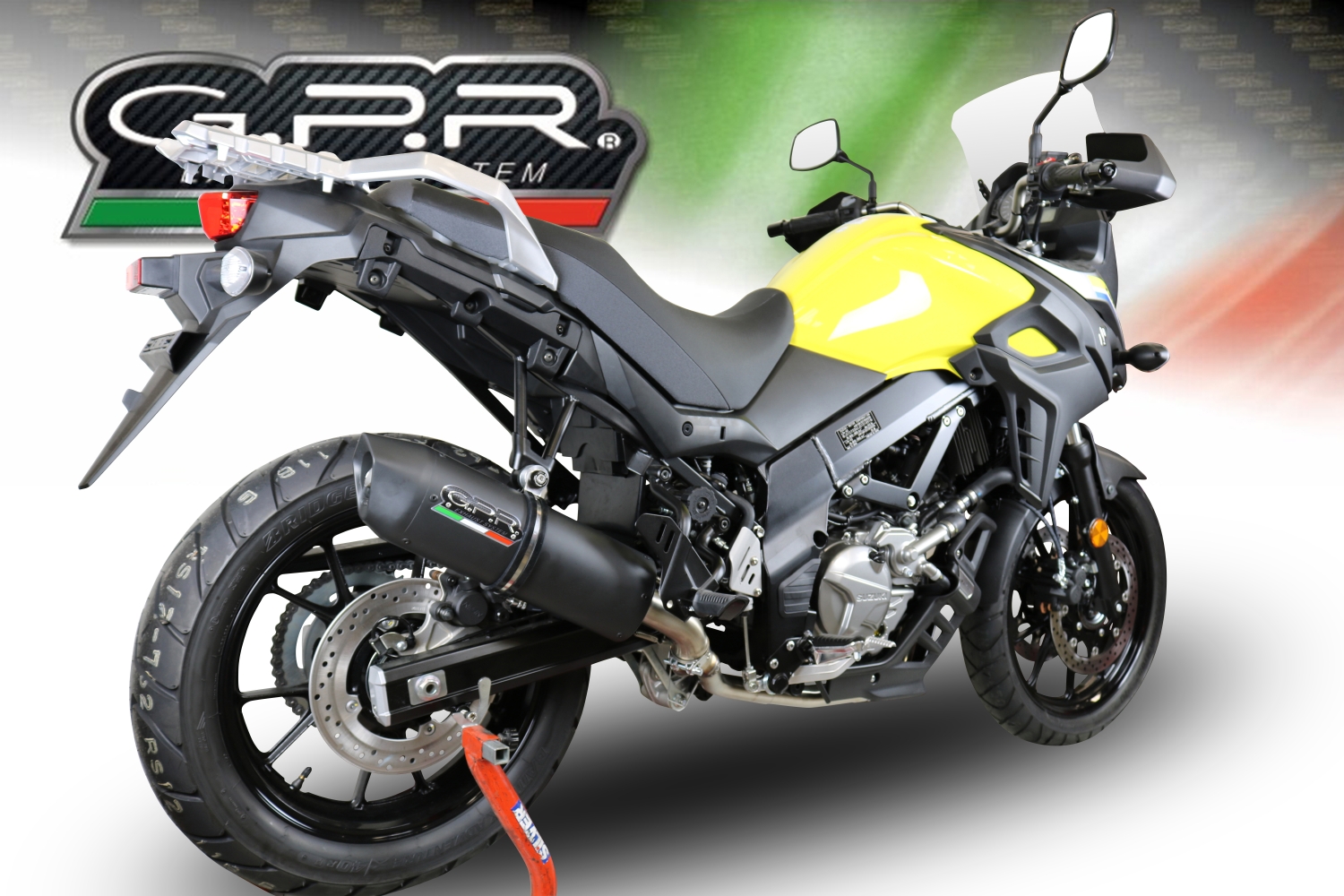 Escape compatible con Suzuki V-Strom DL650 2017-2020, Furore Evo4 Nero, Sistema de escape medio lleno, incluido db killer extraíble y tubo de conexión 