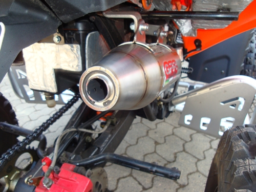 Escape compatible con Adly 500 Hurricane S 2005-2021, Deeptone Atv, Escape completo homologado y legal, incluido db killer extraíble 