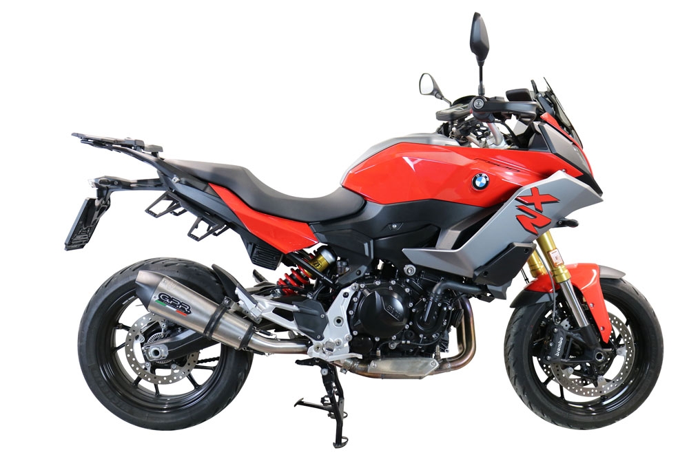 Escape compatible con Bmw F 900 XR-R 2020-2025, GP Evo4 Titanium, Escape legal, homologado, silenciador con db killer desmontable y tubo de conexión específico 