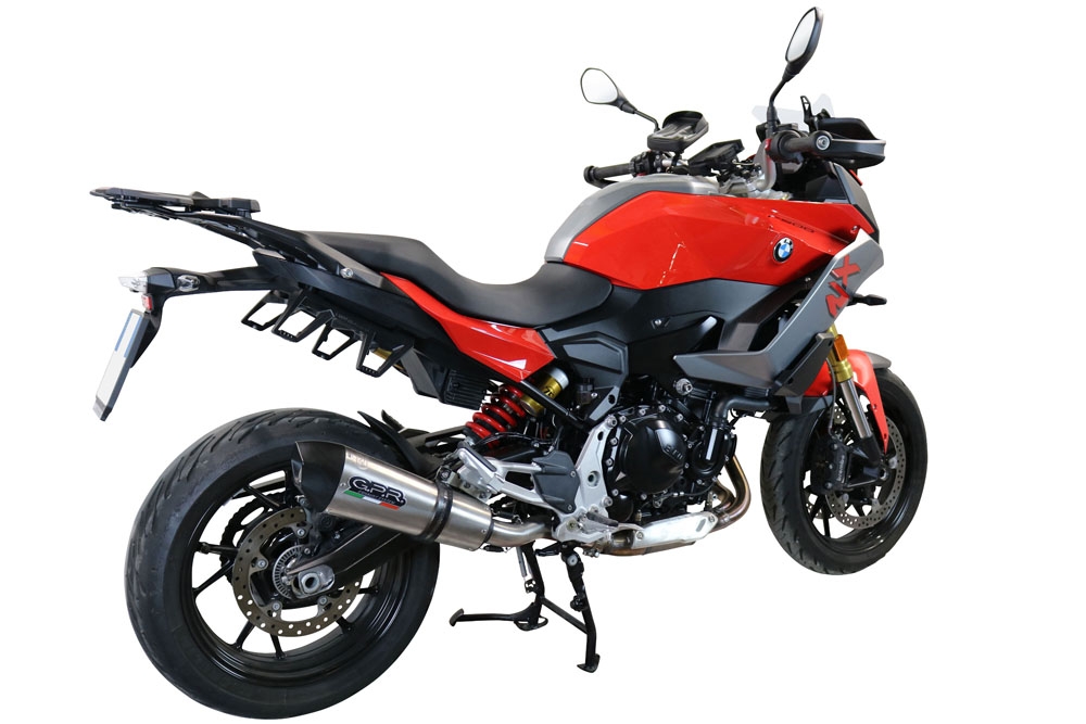 Escape compatible con Bmw F 900 XR-R 2020-2025, GP Evo4 Titanium, Escape legal, homologado, silenciador con db killer desmontable y tubo de conexión específico 